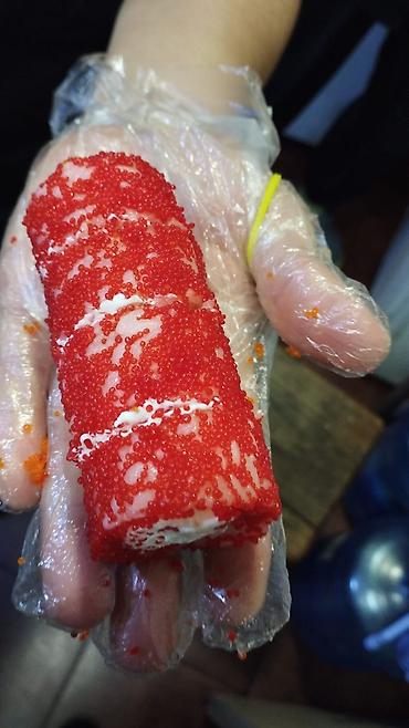 Икра другой рыбы: Тобико имитированная GREEN FISH — профессиональная начинка и украшение — 5