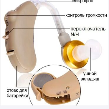 Слуховые аппараты: Слуховой аппарат Axon V-185 заушной, прибор усилитель слуха звука
