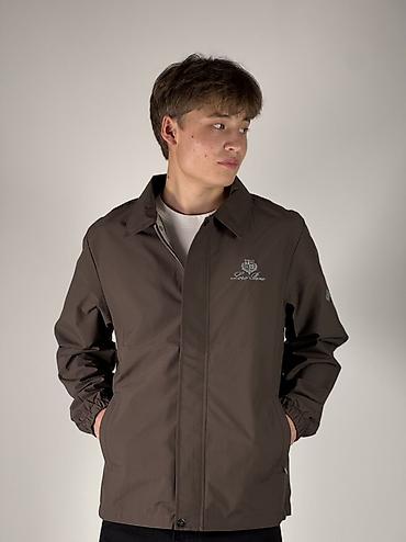 lacoste original: Мужская легкая куртка-ветровка Loro Piana - Цвет: темно-коричневый — 2