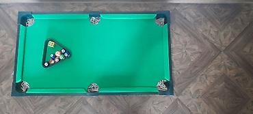 snooker table: Настольный мини-бильярд (пул). - Компактный бильярдный стол с зелёным — 6