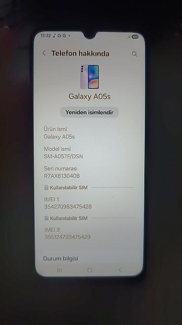 samsung planşet qələmi: Samsung Galaxy A05s, rəng - Bənövşəyi, İki sim kartlı — 2