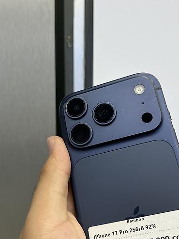 Мобильные телефоны и аксессуары: IPhone 17 Pro, Б/у, 256 ГБ, Blue Titanium, Защитное стекло, Чехол, В рассрочку, 92 % — 3