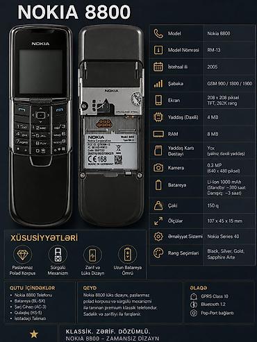 Nokia: Nokia rəng - Qara, Düyməli — 10
