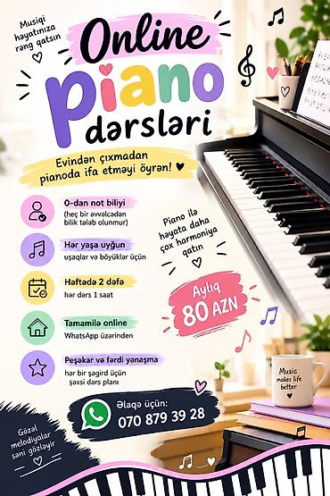 Digər kurslar: Online piano dərsləri - Evdən çıxmadan pianoda ifa etməyi öyrən - — 1