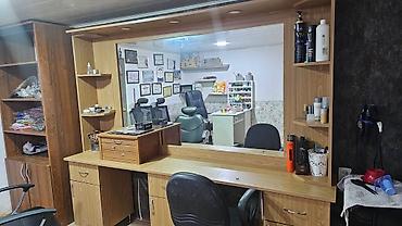 Салонные столы: Salon üçün güzgülü iş masası – tam dəst - Material: ağac teksturalı — 6