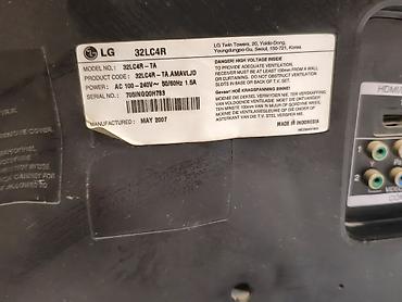 lalafo televizor plazma: LG 32LC4R – 32 düymlük LCD televizor Texniki məlumat: - Model: LG — 4