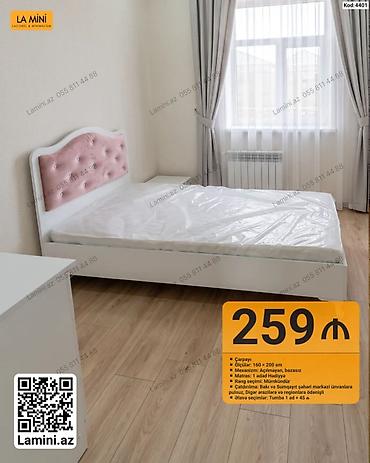 Ev və bağ: Məhsul: Çarpayı (Kod: 4401) - Ölçü: 160 × 200 sm - Mexanizm — 1