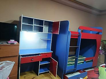 Uşaq otağı üçün komplekt mebel dəsti - İki mərtəbəli çarpayı