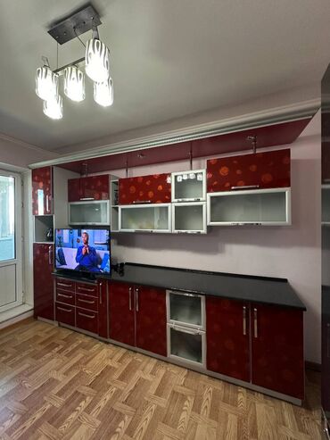 кухонный гарнитур готовый: Кухонный гарнитур, Шкаф, Барная стойка, Буфет, цвет - Красный