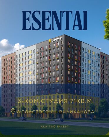 Продажа квартир: 3 комнаты, 72 м², Элитка, 11 этаж, ПСО (под самоотделку)