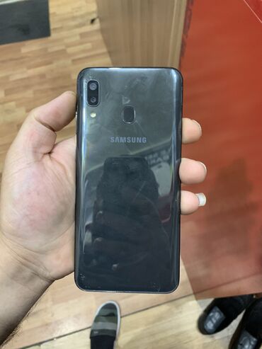 samsung c180: Samsung A20, 32 GB, rəng - Boz, Barmaq izi