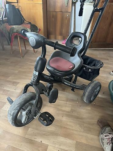 Детские велосипеды: Детский трехколесный велосипед с родительской ручкой и козырьком - — 1