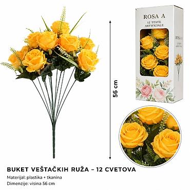 KMT 12 boja 710411 Buket veštačkih ruža – 12 cvetova, idealan za na lalafo.rs KMT 12 boja 710411 Buket veštačkih ruža – 12 cvetova, idealan za