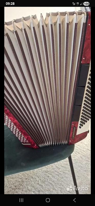 Аккордеоны: Аккордеон Barcarolle Prominenz, красный перламутровый корпус — 9