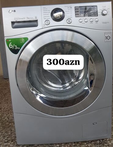 Uzunmüddətli kirayə mənzillər: Paltaryuyan maşın LG, 6 kq, İşlənmiş, Avtomat, Ünvandan götürmə, Ödənişli çatdırılma