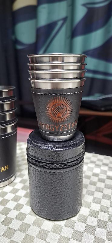 Другие комплектующие: Стальные рюмки, 4шт. в чехле (дермантин). С рисунком национального — 15