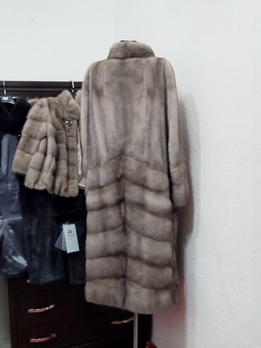 Шубы: Шуба, Норка, Длинная модель, Италия, 2XL — 8