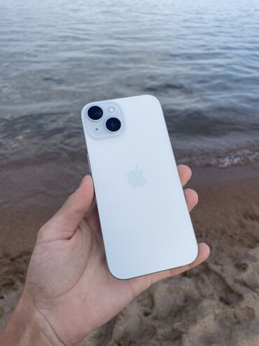 аккумулятор для айфона: IPhone 15, Колдонулган, 128 ГБ, Blue Titanium, Заряддоочу түзүлүш, Коргоочу айнек, Кабель, Бөлүп төлөө менен, 94 %