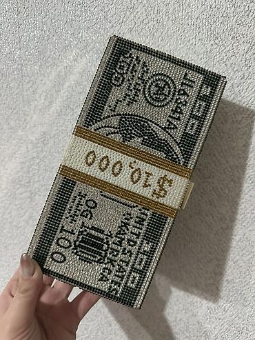 Çantalar: Pul dəstəsi formalı qadın klatçı - Dizayn: ABŞ 100 dollarlıq banknot — 1