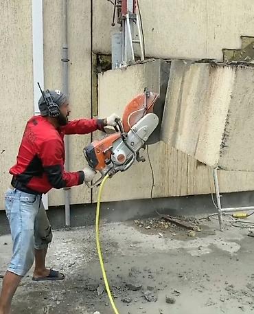 Beton işləri: #Betonkesme #betondeşmə Beton kubik kərpic - dən kəsim deşim — 8