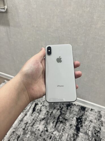 Apple iPhone: IPhone X, Б/у, 256 ГБ, Серебристый, Защитное стекло, Коробка, 71 %