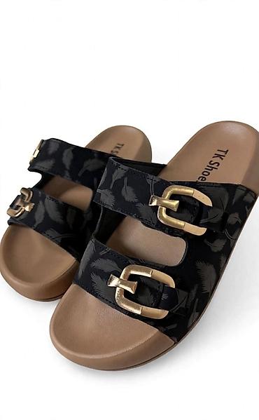 air green: Ženske klompa-sandale TK Shoes sa dvostrukim kaiševima - Model — 1