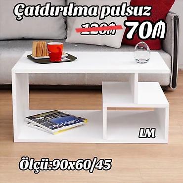 çay masaları: Dördbucaq masa, Açılmayan, Təkərsiz, Sadə laminat — 1