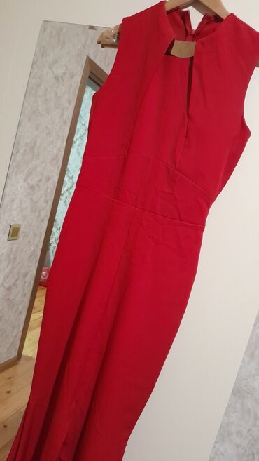qırmızı don: Коктейльное платье, Макси, XL (EU 42)