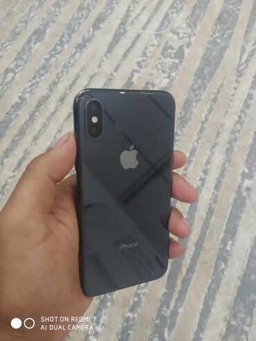 IPhone X, 64 ГБ, Черный, Чехол, Кабель, 100 %