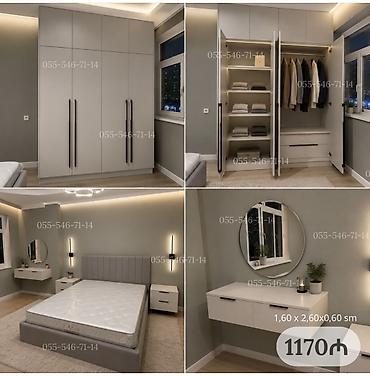 Yataq otağı üçün modern dəst - Geniş qarderob: 4 qapılı, yuxarı lalafo.az -da Yataq otağı üçün modern dəst - Geniş qarderob: 4 qapılı, yuxarı