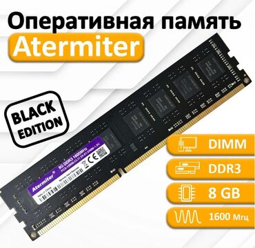 ram satisi: Operativ yaddaş (RAM) 8 GB, 1600 Mhz, DDR3, PC üçün, Yeni