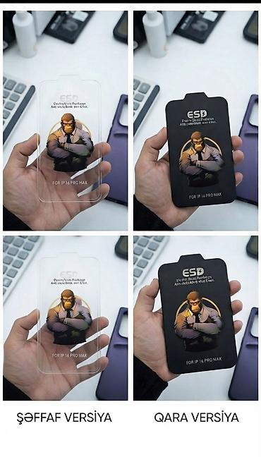 iphone arxa şüşə: Məhsul: iPhone Modelinə uyğun anti udar üçün ESD ekran qoruyucusu — 1