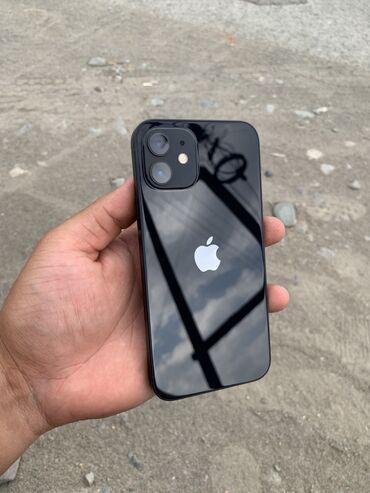 купить айфон 12 бу: IPhone 12, Колдонулган, 128 ГБ, Кара, Заряддоочу түзүлүш, Коргоочу айнек, Каптама, 81 %
