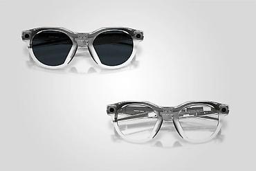 kameralı eynək: • Oakley Meta HSTN — Clear / Transitions Grey - 900 AZN (bağlı qutuda) — 5