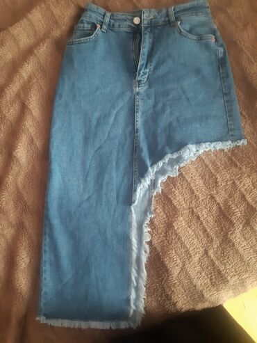 женские юбки с запахом: XS (EU 34), S (EU 36), цвет - Синий