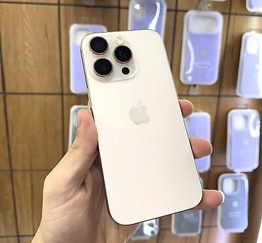 iphone es5: IPhone 16 Pro, 256 GB, Desert Titanium, Zəmanət, Simsiz şarj, Face ID — 1