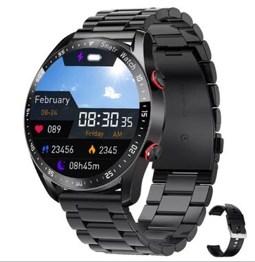 Sport i rekreacija: H2 Bluetooth Smart Watch ECG+PPG Bluetooth poziv Sat je crne boje sa