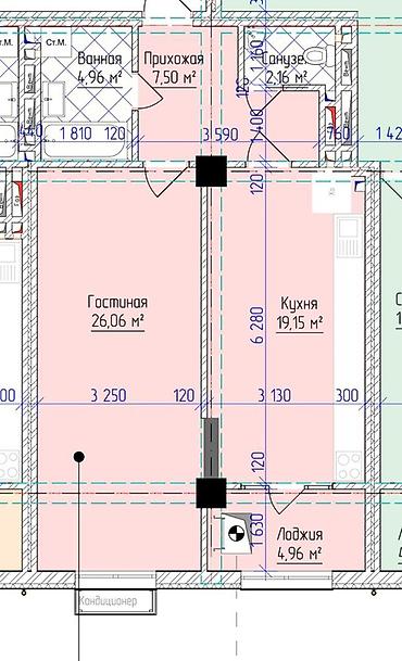 imak: 2 комнаты, 65 м², Азия Молл Элитка, 2 этаж, ПСО (под самоотделку) — 7