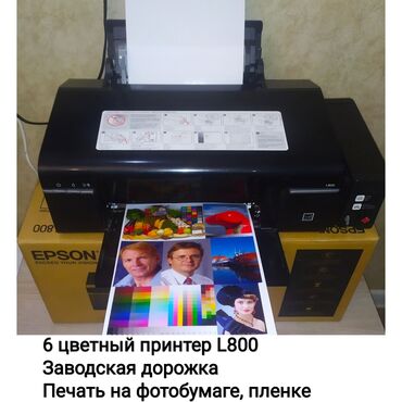 6 цветный принтер Epson L800 с заводской донорской, пользовались