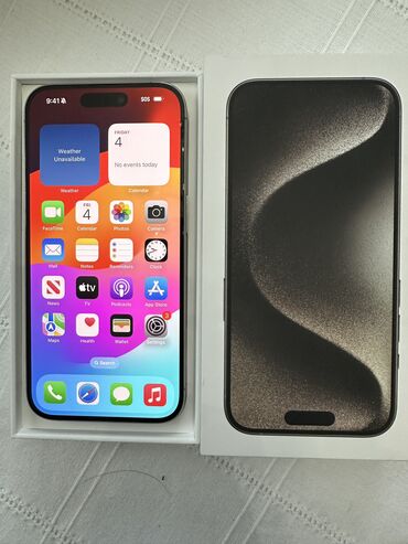 провод на айфон: IPhone 15 Pro, Колдонулган, 128 ГБ, Куту, 94 %