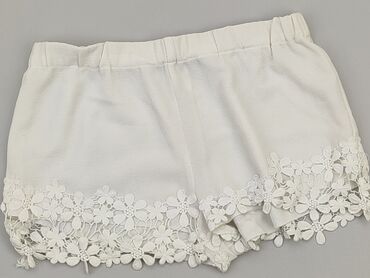 białe koronkowe bluzki z krótkim rękawem: Krótkie Spodenki Damskie, Zara, M, stan - Dobry