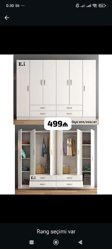 Dolablar: Mebel: çox bölməli paltar şkafı Ölçü: 200/240/47 sm — 1