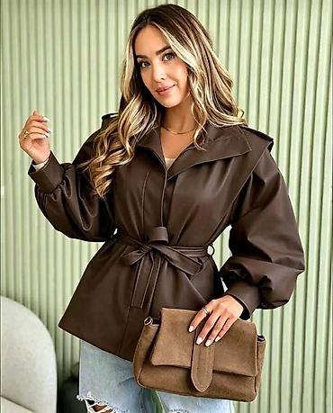 springfield torbice: Ženska elegantna jakna sa pojasom - Model: kratka jakna/kratki mantil — 5