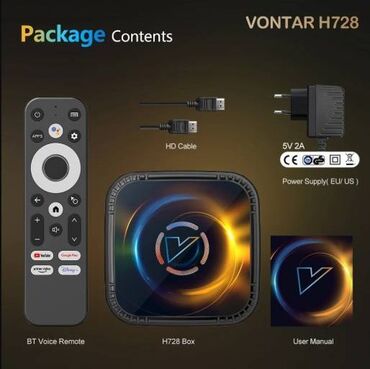 DVD i Blu-ray plejeri: Android TV Box - VONTAR H728 Allwinner- 4/64GB - 8 jezgara procesor — 3