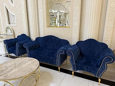 stol stil: Klassik üslubda 3 parça salon dəsti - Tərkib: 1 ədəd ikiyerli divan + — 1