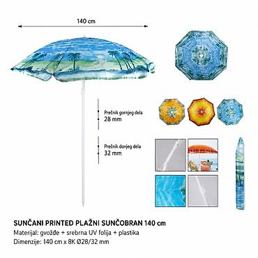 KMT Suncobran plažni vetar pun print 297493 Suncobran za plažu