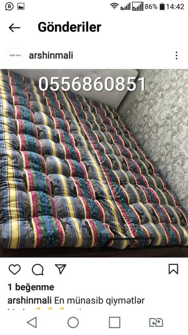 Sifarişlə əl işləri: Cehi̇zli̇k yorğan döşək #cehizlik #yun yorğan #yun döşək #yun balış — 6