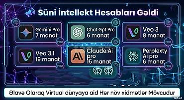 program teminati: Süni intellekt hesabları – premium versiyalar - Gemini Pro — 7 manat — 1