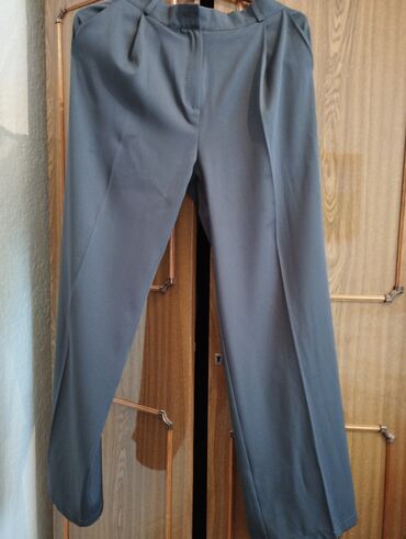 брюки кюлот: Повседневные брюки, Кюлоты, Made in KG, Высокая талия, Осень-весна, XL (EU 42)