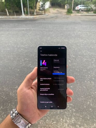 sadə telefonlar: Poco F5 Pro, 512 GB, rəng - Ağ, Sensor, Face ID